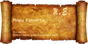 Magy Egberta névjegykártya